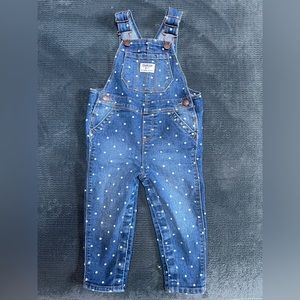 NWOT OshKosh B’gosh polka dot overalls